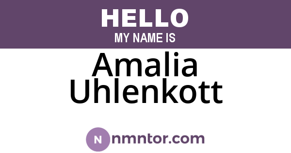 Amalia Uhlenkott