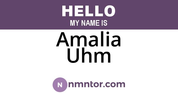 Amalia Uhm