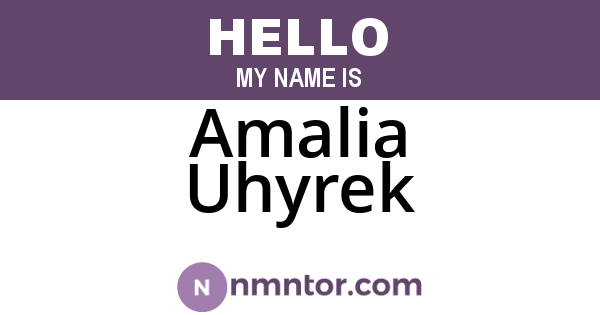 Amalia Uhyrek