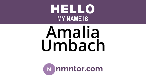 Amalia Umbach