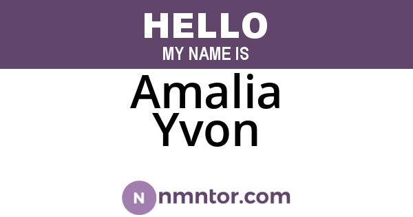 Amalia Yvon