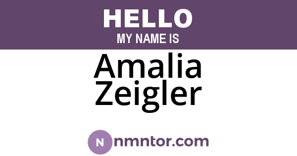 Amalia Zeigler