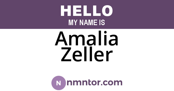 Amalia Zeller