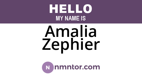 Amalia Zephier