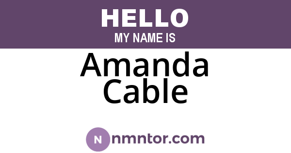 Amanda Cable
