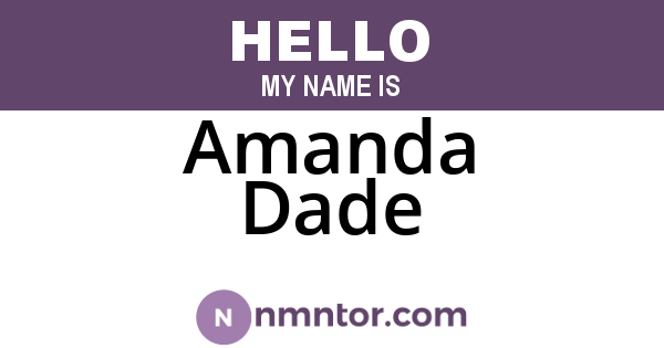 Amanda Dade