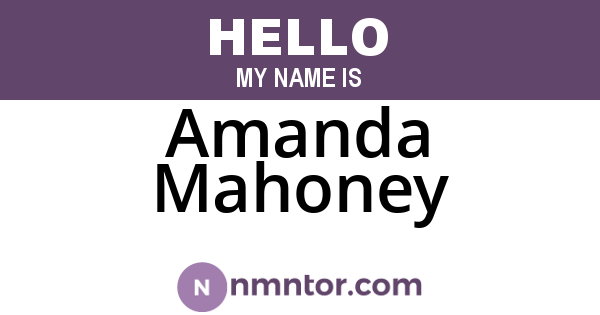 Amanda Mahoney