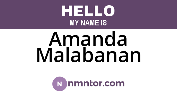 Amanda Malabanan