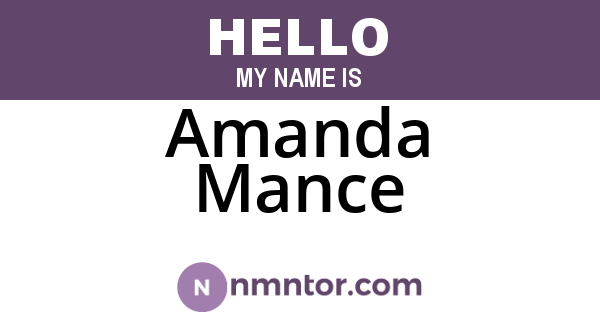 Amanda Mance