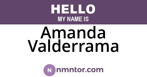 Amanda Valderrama