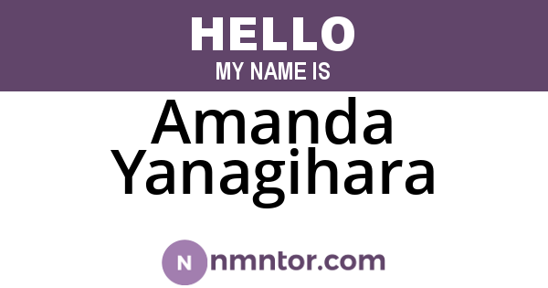 Amanda Yanagihara