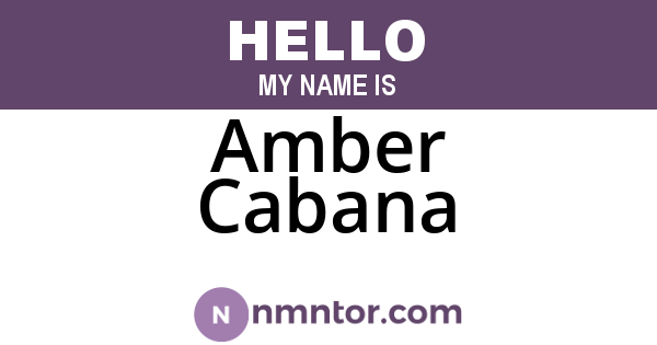 Amber Cabana