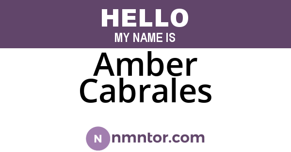 Amber Cabrales