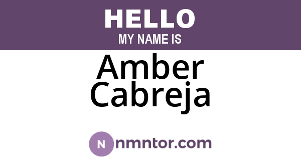 Amber Cabreja