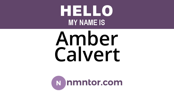 Amber Calvert