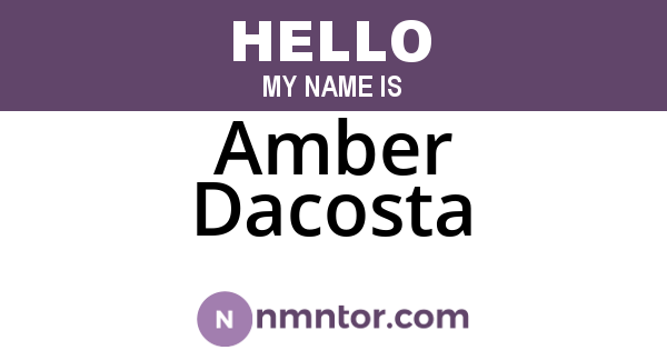 Amber Dacosta