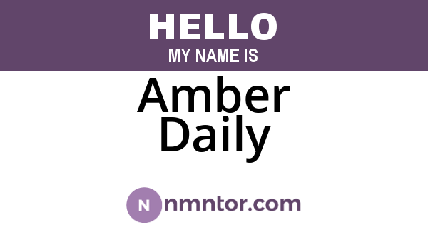 Amber Daily