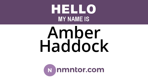 Amber Haddock