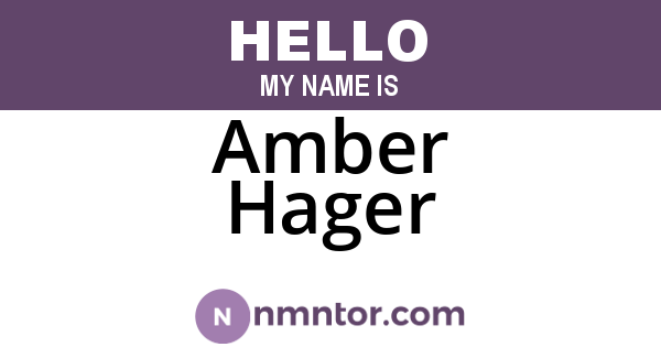 Amber Hager