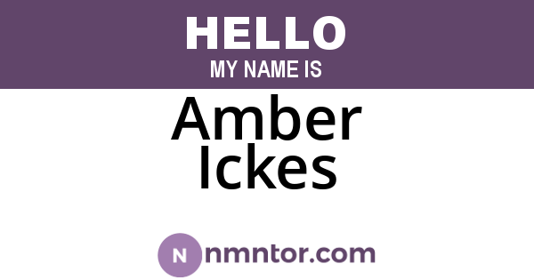 Amber Ickes
