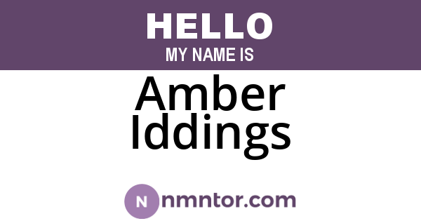 Amber Iddings