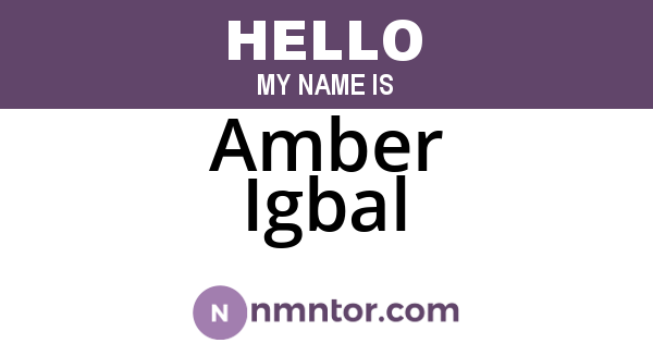 Amber Igbal