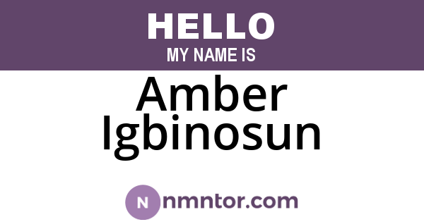 Amber Igbinosun