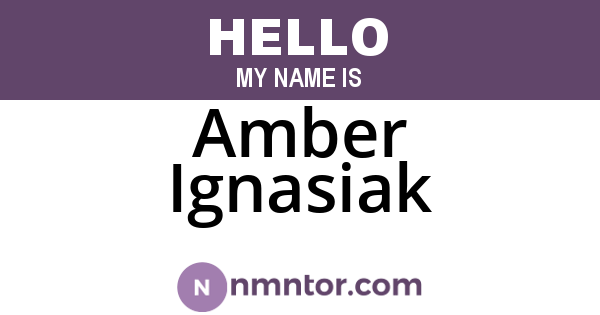 Amber Ignasiak