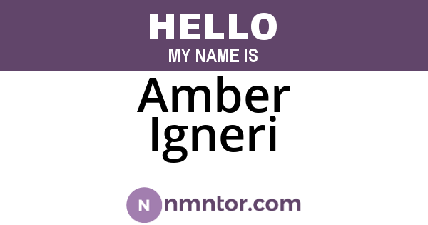 Amber Igneri