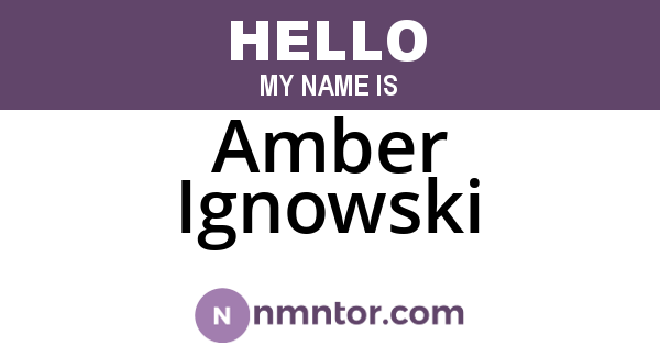 Amber Ignowski