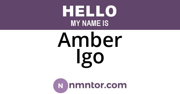 Amber Igo