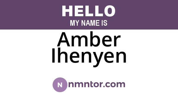 Amber Ihenyen