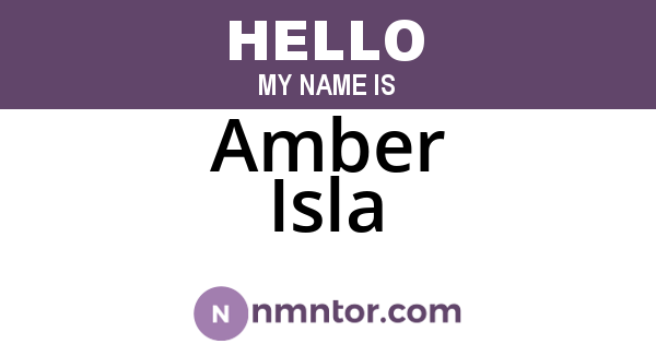 Amber Isla