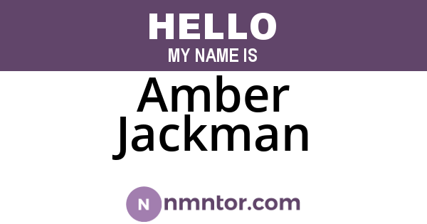 Amber Jackman