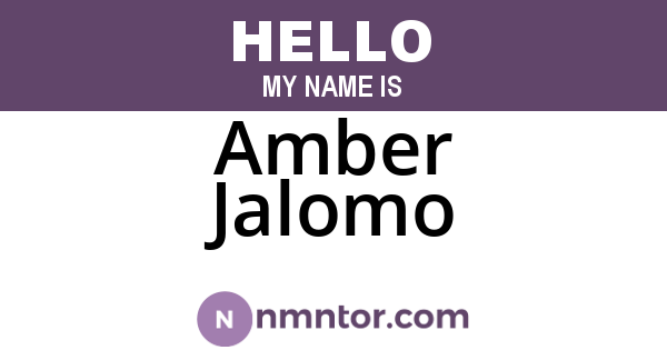 Amber Jalomo