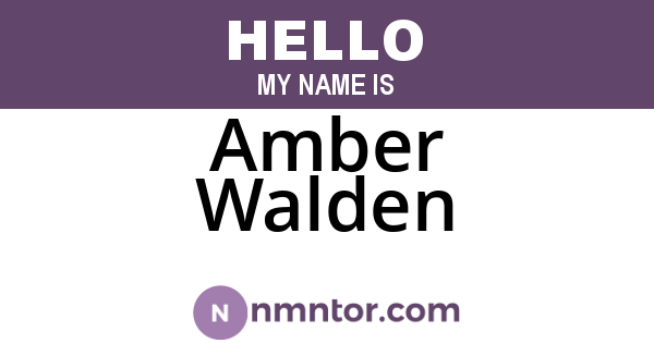 Amber Walden
