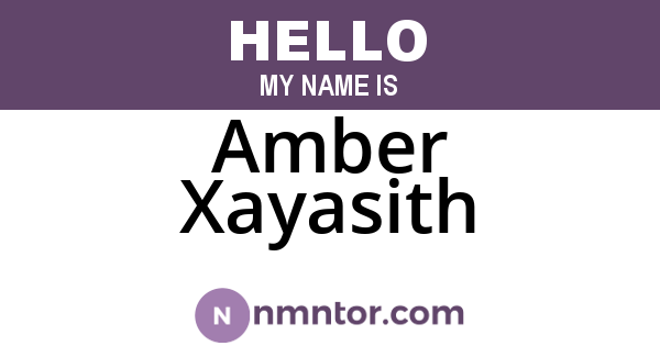 Amber Xayasith