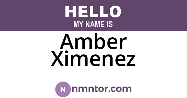 Amber Ximenez