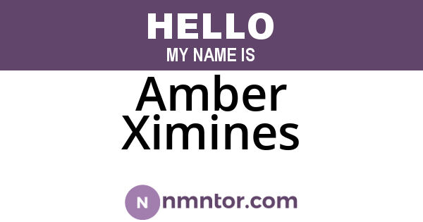 Amber Ximines