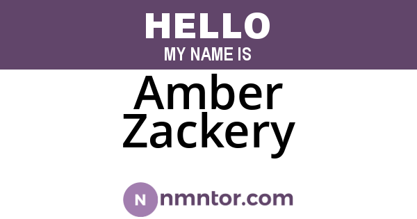 Amber Zackery