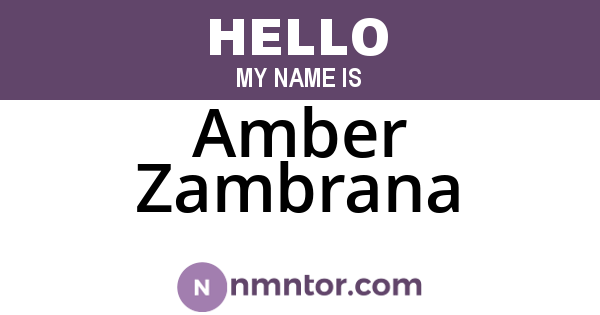 Amber Zambrana