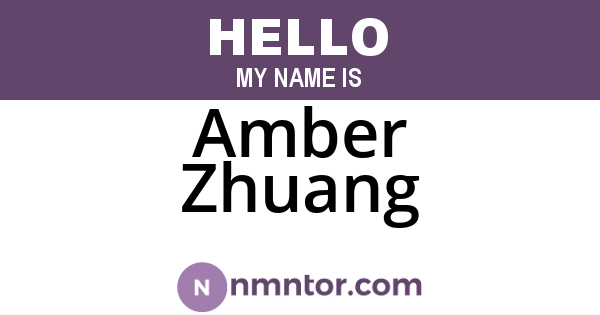 Amber Zhuang