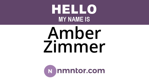 Amber Zimmer