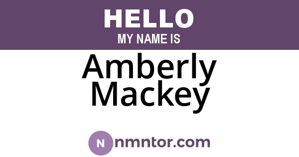 Amberly Mackey
