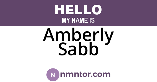 Amberly Sabb