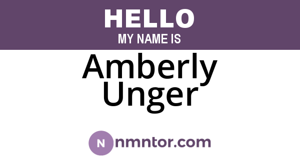 Amberly Unger