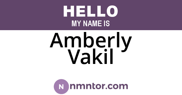 Amberly Vakil