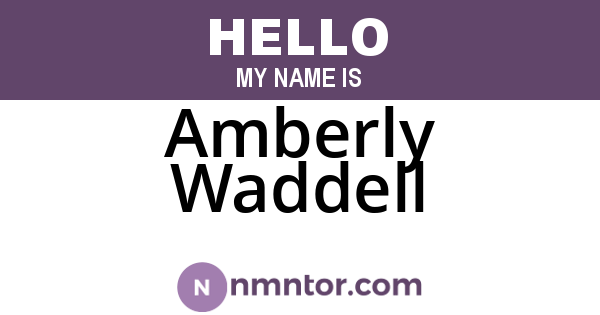 Amberly Waddell