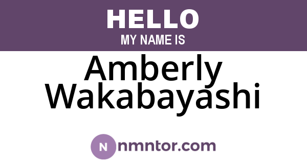 Amberly Wakabayashi