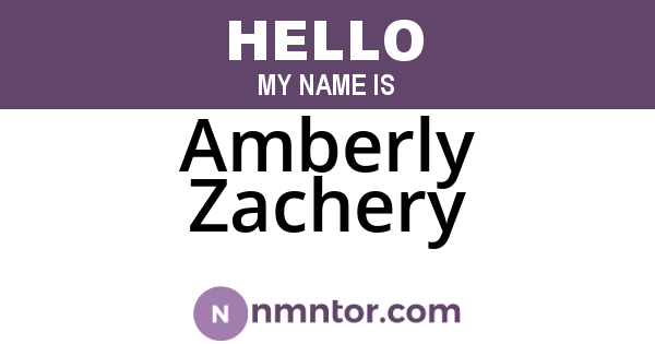 Amberly Zachery